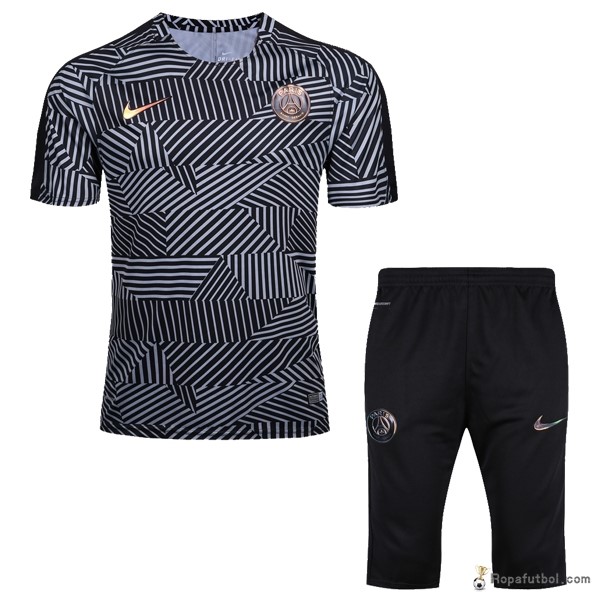 Camiseta Entrenamiento Paris Saint Germain Conjunto Completo 2016/17 Negro Blanco